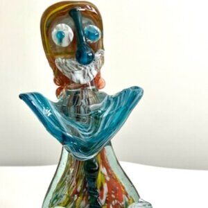 Collectible Murano Handblown Venetian Art Glass Clown